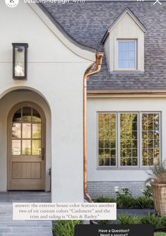 a house with an advertisement for the exterior paint company on it's front door