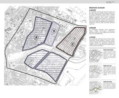 a map showing the location of several different buildings and areas that have been constructed into one area