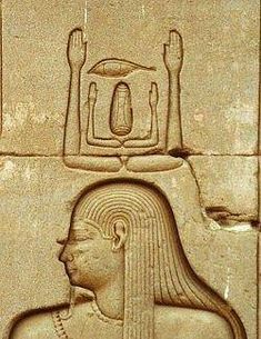 an ancient egyptian relief depicting the head of queen nefer