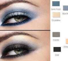 Grey Eye Makeup, Blue Eyeshadow Looks, Makeup Portfolio