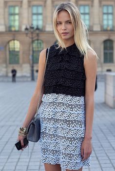 natasha poly 2011 Fashion Trends, Virtual Wardrobe, Romantic Lace, Looks Street Style, Vogue Fashion, Lace Fashion, Lace Shirt, Lace White Dress