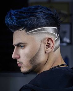 Holiday Party Hair, Dyed Hair Men, Shaved Hair Designs, Short Hair Undercut, Men Haircut Styles