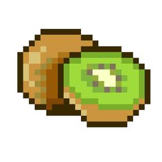 an apple pixel art on a white background