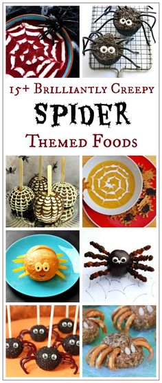 spider themed foods and treats for halloween