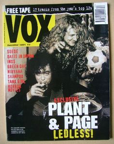 a magazine cover with an image of two people