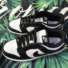 Brand New Never Worn Fast Shipping Size 7 For Women Pandas Shoes Nike, Nike Dunk Low Panda Women, Black Custom Low-top Sneakers With Branded Heel, Black Custom Low-top Sneakers With Branded Heel Counter, Nike Panda Dunks Low, Dunk Low Panda, Nike Dunk Low, Shoes Nike, Dunk Low