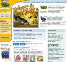 an image of a website page with the words welcome to iowa on it