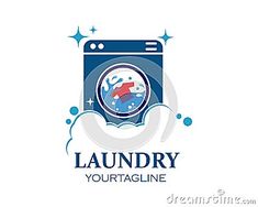 the logo for laundry yourtagline, which is designed to look like an appliance