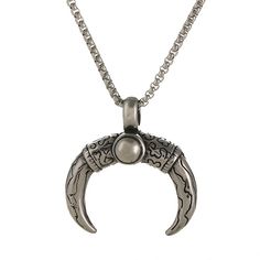 PRICES MAY VARY. Crescent Moon: The Waxing Crescent Moon starts as the Moon becomes visible again after the New Moon conjunction. Waxing means that it is growing. Durable Material: The crescent moon pendent necklace is made of high-quality stainless steel, perfectly polished, durable and no fading, no pungent smell, skin-friendly, beautifully shiny and pleasant to the touch. Size Information: This crescent moon necklace size is about 3/4ths of an inch in width, and this chain length is about 23 Waxing Crescent Moon, Crescent Necklace, Witchy Jewelry, Crescent Moon Necklace, Pendent Necklace, Necklace Size, Stainless Steel Pendant, Moon Necklace, New Moon