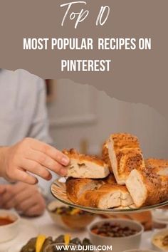 the top 10 most popular recipes on pinterest is featured in this postcard