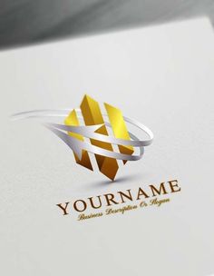 gold and silver logo design with the initials your name on it is ready to be used for