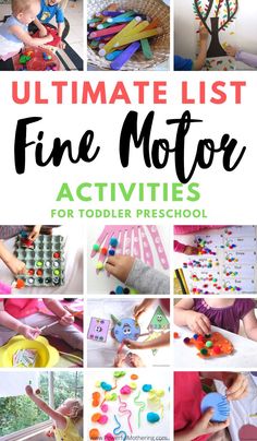 the ultimate list of fine motor activities for toddlers