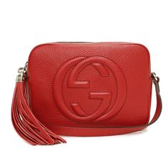 Gucci Soho Small Disco Grain Leather Crossbody Shoulder Bag Red Approximately W21cmxh15cmxd7.5cm Shoulder: Approximately 123-134cm (5 Adjustment Holes) Gucci Disco Bag, Gucci Disco, Soho Disco Bag, Gucci Soho, Gucci Soho Disco, Red Crossbody, Gucci Soho Disco Crossbody, Red Handbag, Gucci Models