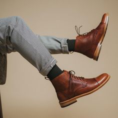 Meet the Rome Boot, one of our most popular boot styles. This boot is literally a work of art, requiring four different coats of paint and finish to obtain the rich finish in the leather. This is a versatile boot, ranging from formal attire to casual wear. We spared no expense on this boot and the comfort and quality will show from the moment you put them on. Upper: Full-grain leather Outsole: Leather sole with rubber inserts Standard D Width Blake Construction (resoleable) Our boots and shoes t Taft Boots, Brown Dress Boots, Taft Shoes, Best Dress Shoes, Gifts Boyfriend, Mens Brown Boots, Husband Gifts, Popular Boots, Dad Gifts