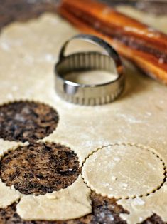 the dough is ready to be cut into small circles and place on top of each other