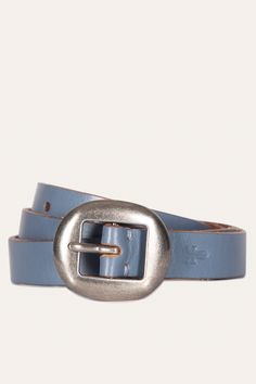 Material : Leather Dimensions : 20 MM Size to Hip : 31" Belt Hole Details : 7 Holes, 1" Apart, Center Hole to tip: 7" Big Belt Buckle, Cool Belts, Cute Belts, Belt Hole, Belt Outfit, Trendy Belts, Statement Belt, Blue Belt, Western Belt