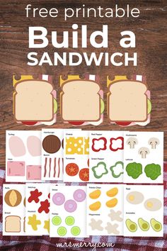 build a sandwich free printable game Printable Games For Preschoolers, Sandwich Template Free Printable, Nutrition Games For Kids, Food Activity For Kids, Aba Activities For Kids, Sandwich Template, Nutrition Activities For Kids, Dramatic Play Printables Free, Free Printable Kids Activities