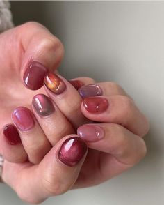 Moody Summer Nails, Pebble Nails, Nail Designs On Natural Nails, Nails Hippie, Chrome Nail Colors, Maquillage On Fleek, Nails Pretty, Hippie Nails, Chrome Nail