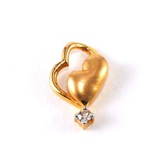 "A tiny double heart charm with a sparkling diamond, this cutest heart is a perfect gift for your loved one. Be it valentines day, or Christmas, you never need a particular day to show your love.. :) * Diamond Wt. : 0.04 Cts * Color-Clarity Grade : H-I, Vs-Si * Gold - 14k, 1 gms gold (approx) * Comes with out without chain. Select from 'Style' dropdown Comes in a lovely gift box If you like this necklace, please press \"Pin it\" button on the right of your screen. Find us on Instagram for exquis Yellow Gold Heart Pendant Earrings For Anniversary, Fine Jewelry Heart Earrings For Anniversary, Fine Jewelry Double Heart Earrings For Valentine's Day, Valentine's Day Fine Jewelry Double Heart Earrings, Heart Pendant Earrings With Heart Beads For Gift, White Gold Heart Charm Earrings For Anniversary, Anniversary Double Heart Earrings With Diamond Accents, White Gold Heart Earrings With Heart Charm For Anniversary, Anniversary Heart Earrings With Diamond Accents