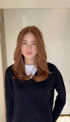 andreahenty #haircut Hair Stages, Hair Color Streaks, Ginger Hair Color, Haircuts Straight Hair, Hair Shades, Copper Hair, Hair Haircut, Haircuts For Long Hair