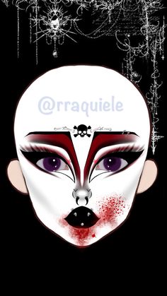 Credit @rraquiele_ on ig! (if recreate/repost) Makeup Outline, Makeup Looks Drawing, Makeup Ide, Goth Makeup Tutorial, Makeup Drawing