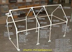 an image of a white bicycle frame with instructions on the front and back sides in english