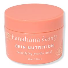 Skin Nutrition Detoxifying Power Mask -  Hanahana Beauty's Skin Nutrition Detoxifying Powder Mask is an intensely restorative 10 minute pore-detoxifying mask designed to reduce the appearance of enlarged pores by extracting excess dirt, oil, and impurities that can cause blemishes.    Key Ingredients     Kaolin, a naturally derived mineral ingredient, promotes the absorption of sebum components from the skin, which visibly reduces the appearance of clogged pores. Hibiscus root extract contains h Hanahana Beauty, Coconut Oil Mask, Mask Skin, Skin Nutrition, Enlarged Pores, Clogged Pores, Vitamin B, Ulta Beauty, Mask Design