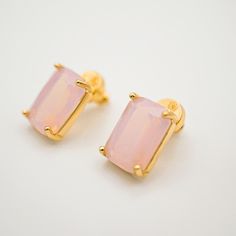 Luxurious and charming, these Rose Pink Opal Ear Studs make a bold statement. Show off your feminnie look with these delightful earrings, crafted with a lovely pink opal for an elegant and timeless style. Great for everyday wear, these earrings will add a touch of glamor and femininity to any outfit. To keep your jewellery in the best condition, we recommend giving it a good care over time. By using a soft, lint-free jewellery cloth, you can remove blemishes that result from body oils, perfumes Perfumes And Lotions, Blemish Remover, Body Oils, Pearl Design, Pink Opal, Large Fashion, Gold Plated Silver, Independent Designers Fashion, Ear Studs