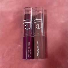 Shades: Ecstatic And Delightful. These Are Pretty And Very Hydrating, However The Colors Don’t Look Good On Me. The Purple One Is Completely New And Never Even Swatched. I’ve Swatched The Shade Delightful Hydrating Core Lip Shine, Purple Elf, Elf Lipstick, Peach Lip Gloss, Shimmer Lip Gloss, Peach Lips, Lip Primer, Lip Exfoliator, Lip Shine