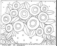 a black and white drawing of flowers with swirls in the center, on a square background