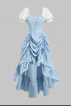 Blue Dress Old Fashioned, Godmother Outfit, Godmother Dress, High Aesthetic, Lost Girl, Darling Dress, 7th Grade, Godmother, Dress Ideas