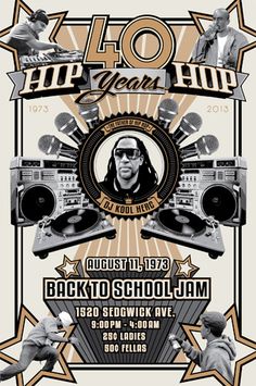 an event poster for back to school jam with dj's and djs in the background