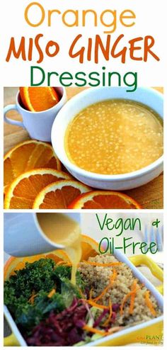 orange miso ginger dressing is an easy and healthy recipe