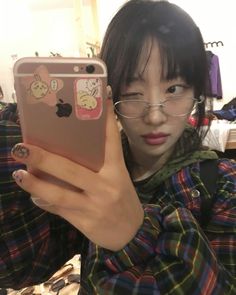 [231106] yves (@yvesntual) instagram post update cute bangs mirror selfie selca glasses | #YVES #이브 #LOONA #이달의소녀 Yves Instagram, Yves Loona, Olivia Hye, I Love Girls, Om Nom, Take A, Bts, Instagram Post, Instagram Posts