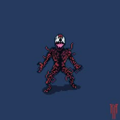 an old pixellated image of a spider man