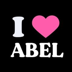 i love abel sticker on a black background