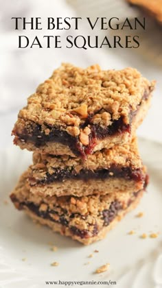 the best vegan date squares