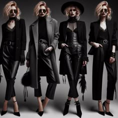 Sophisticated Grunge Outfits, Office Rocker Outfit, Witchcore Fashion Aesthetic, Glam Goth Outfits, Office Goth Outfits, Rocker Chic Outfit Edgy Style, Corp Goth Outfits, Goth Chic Outfits, Rocker Outfits For Women