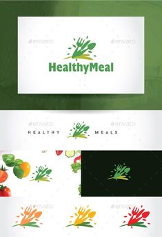 healthy meal logo design template - food logo templates