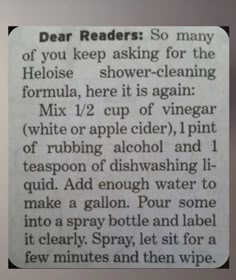 an old newspaper article with instructions on how to use vinegar for soapy hand sanitizers