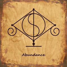 the symbol for abundance on an old piece of paper