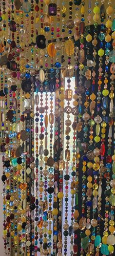 Bead Curtain Sun Catcher for Door or Window Bohemian Eclectic - Etsy Bead Curtain Aesthetic, Bead Curtain Window, Beaded Door Curtains Diy, Hanging Beads Curtain, Door Beads Curtain, Eclectic Room Decor, Bohemian Eclectic Decor, Curtain Beads, Window Beads