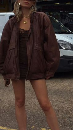 Short Dress Tall Boots Formal, After Hours Aesthetic Outfit, Jeans And Short Sleeves Outfits, Copen Hagen Style Aesthetic, Fall Outfits Fancy, Earth Tone Style, Nightlife Outfit, 90s Inspired Fashion, Leather Jacket Outfits