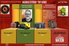 the poster for maximus extreme tiny homes