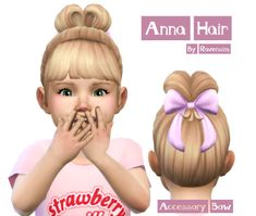 Sims Hairstyles, Ts4mm Cc, Anna Hair, Hair Base