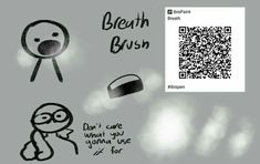 some stickers that have been drawn on the side of a wall with qr code