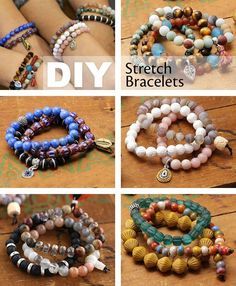 DIY your own stackable stretch bracelets #braceletsprojects Diy Shamballa Armband, Stretch Bracelets Diy, Bracelets With Beads, Stretch Beaded Bracelets Diy, Jewelry Making Business, Diy Beaded Bracelets, Bracelets Women, Hematite Stone, Beads Bracelet Design