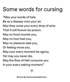 Black Magic Curses, Simple Hexes Witchcraft, Spells For People Who Wronged You, How To Curse Someone, How To Hex Someone, Types Of Curses, Hekate Prayer, Dark Magic Spells, Karma Spell