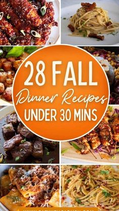 Dinner In 30 Minutes Or Less, Fast Fall Dinner Recipes, Quick And Easy Winter Dinner Recipes, Autumn Recipes Dinner, Fast Fall Dinners, Dinner Recipes Under 30 Minutes, Fall Recipes For Dinner, Dinner Under 30 Minutes, Cozy Fall Meals