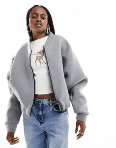 Manteaux et vestes par ASOS DESIGN Pour un look casual Col style baseball Fermeture zippée Poches latérales Coupe décontractée Maxi Dress Trend, Hoodies For Sale, Cotton Jacket, Charlotte Tilbury, Plus Size Pregnancy, Grey Cotton, Jacket Sale, Jeans For Sale, Leggings Shop